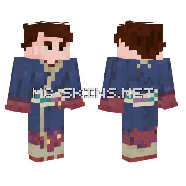 Blue Kimono Outfit