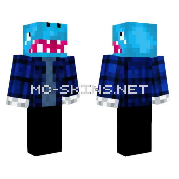 Blue Plaid Shark