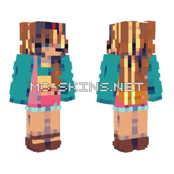 Brown and Teal Outfit