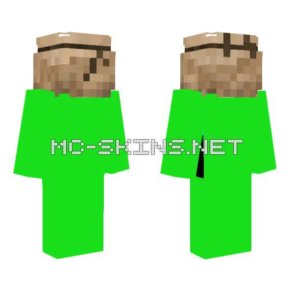 Green Block Man