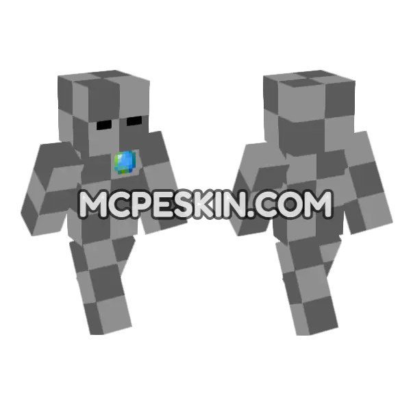 Grey Blocky Figure