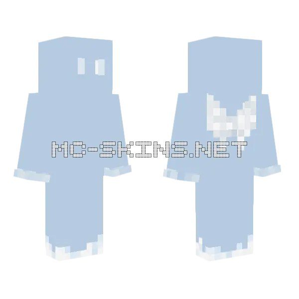 Light Blue Hooded Figure