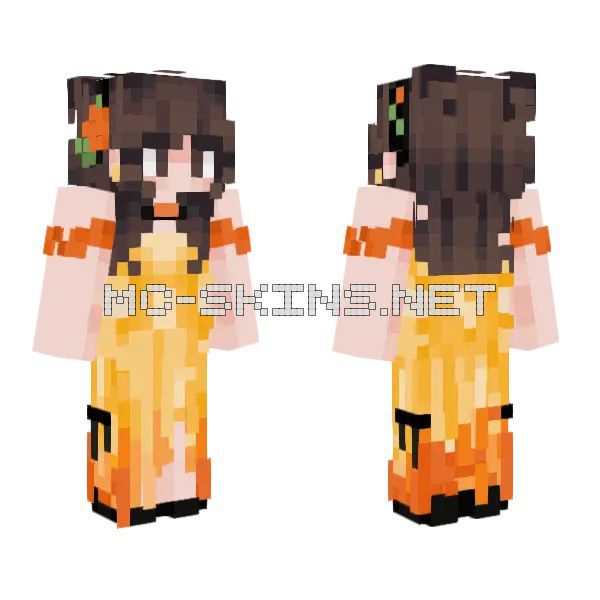Orange Pumpkin Hoodie Girl