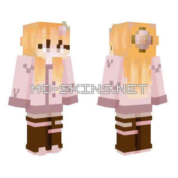 Peachy Flower Girl