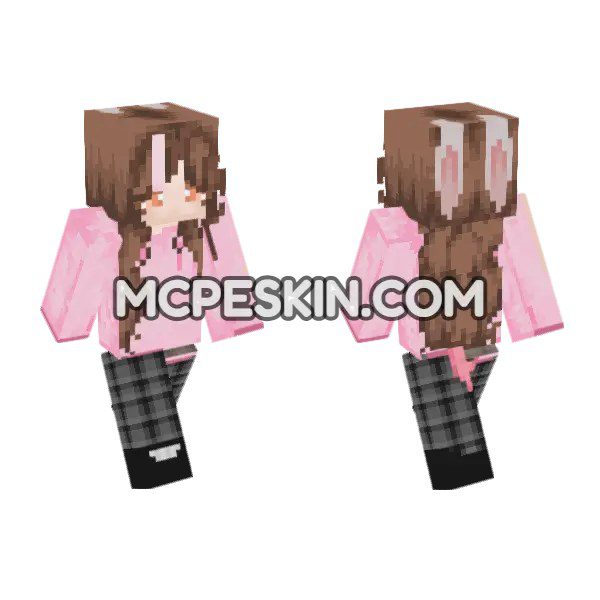 Pink Hoodie Bunny Girl