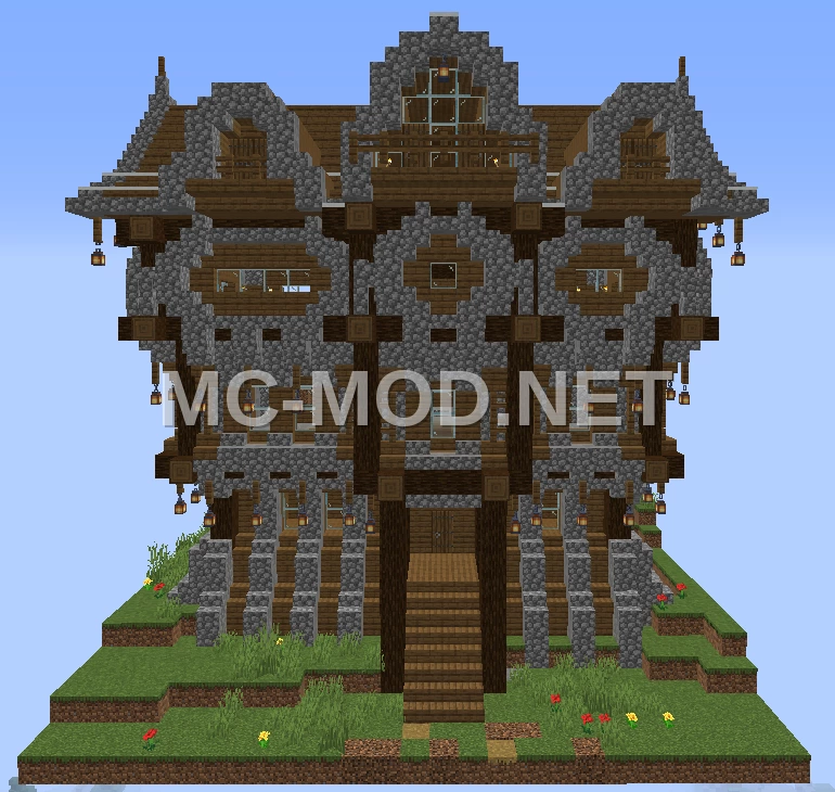 Medieval House With Stone And Spruce