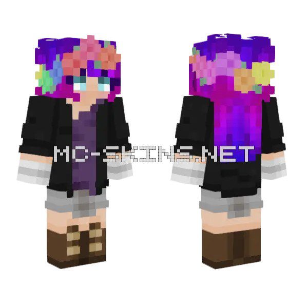 Purple Flower Crown Girl