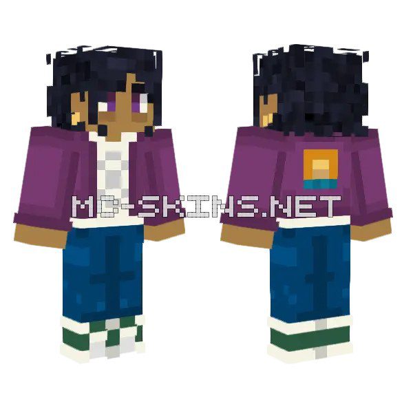 Purple Hooded Figure