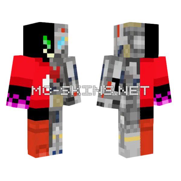 Red and Grey Robot Suit