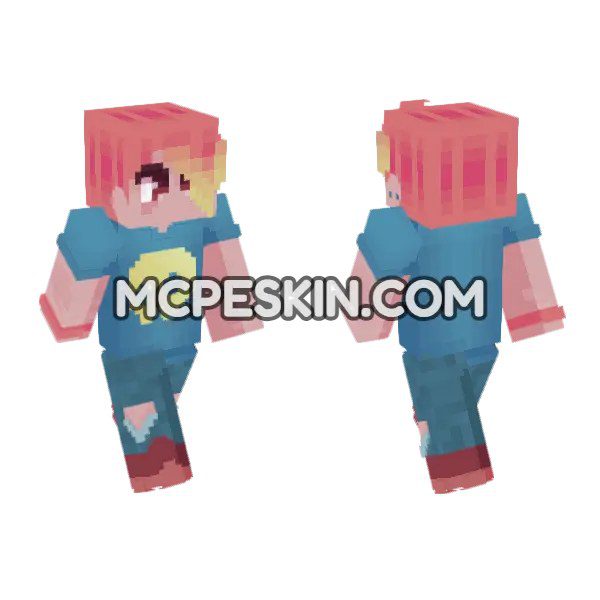 Red Pink Hair Boy