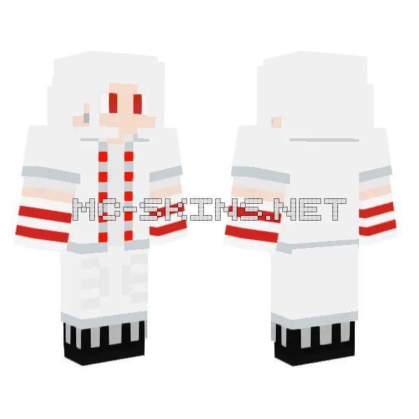 Red Trimmed White Outfit