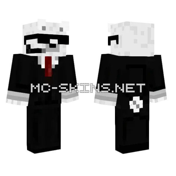 White Face Black Suit