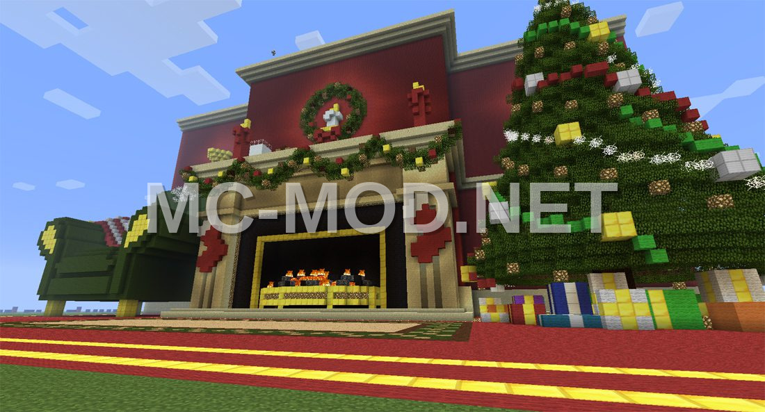 Christmas Fireplace Pixel Art