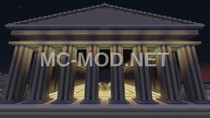 Giant Sandstone Parthenon Temple