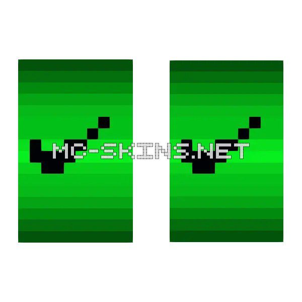 Black Swoosh On Green