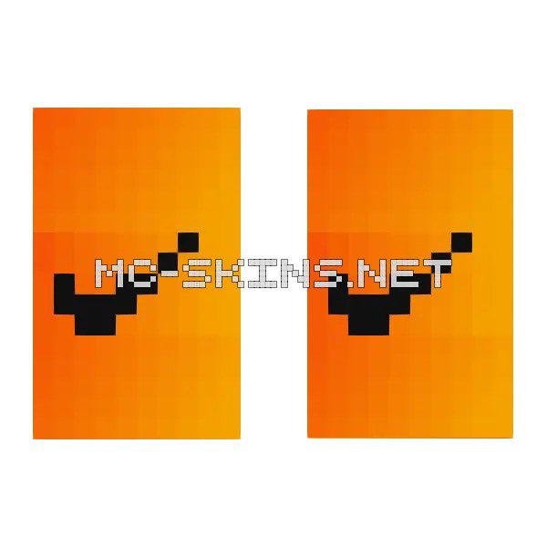 Black Swoosh On Orange