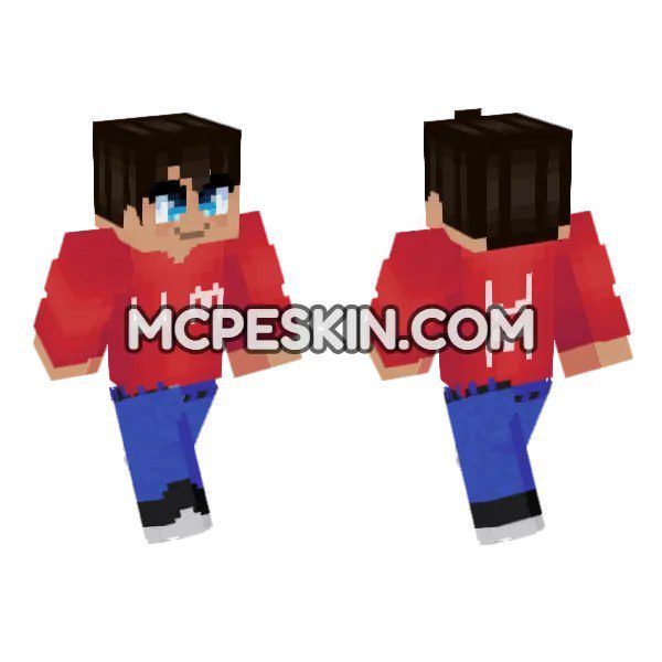 Blue Jeans Red Hoodie