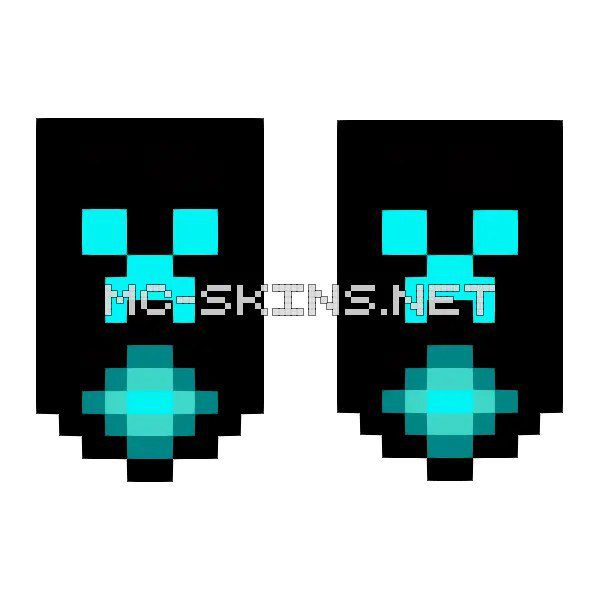 Cyan Creeper Face