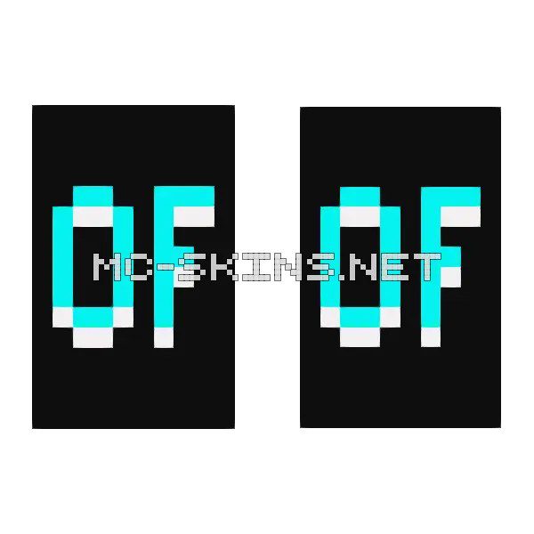 Cyan OptiFine Letters