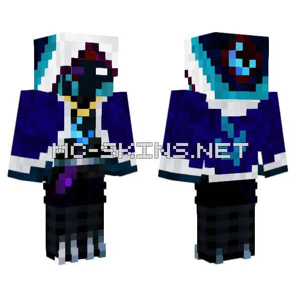 Dark Blue Hooded Figure