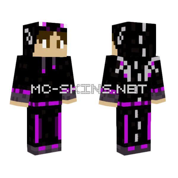 Dark Hoodie With Accents