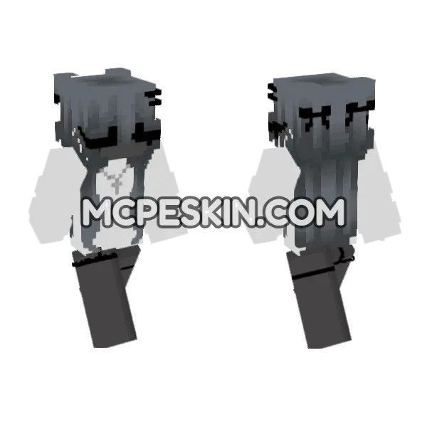 Dark Hoodie With White Accents