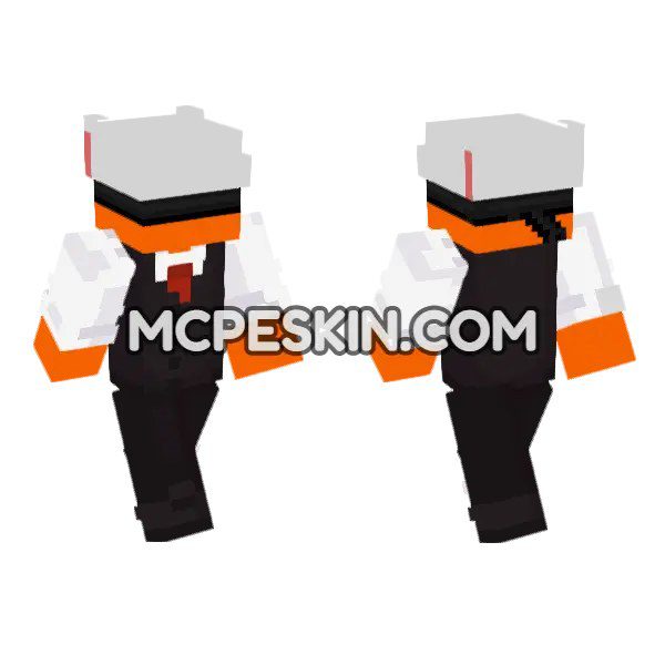 Orange and Black Suit