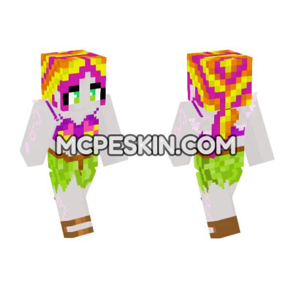 Pink And Yellow Hair Girl