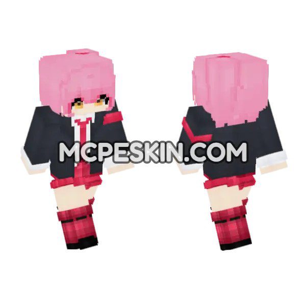 Pink Twin Tails Schoolgirl Outfit