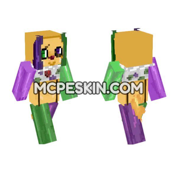 Purple and Green Candle Character
