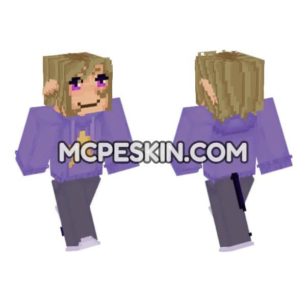 Purple Star Hoodie Girl