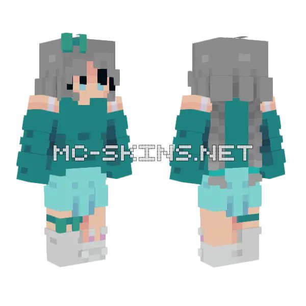 Teal Hoodie Girl
