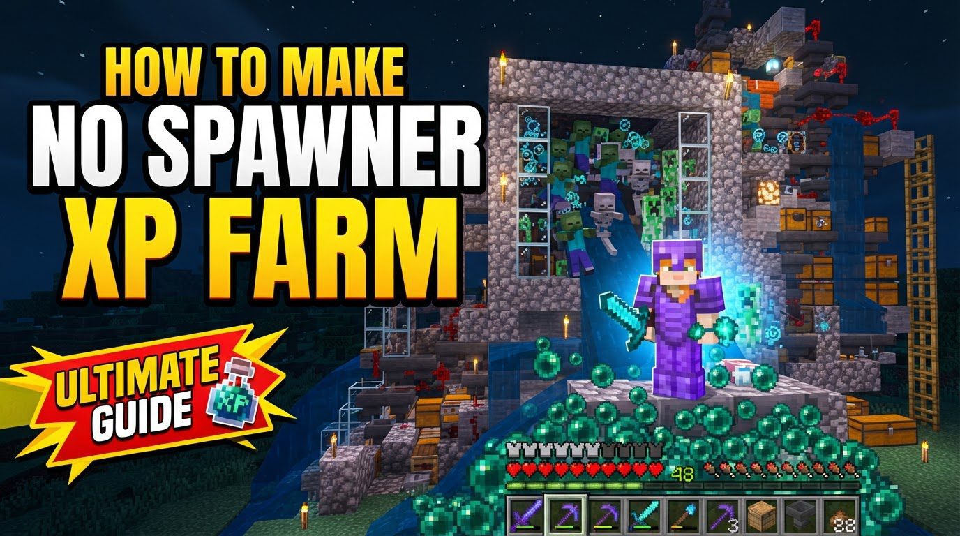 A multi-layered dark room mob farm with water channels guiding mobs towards a central drop shaft, illuminated by torches on the exterior.