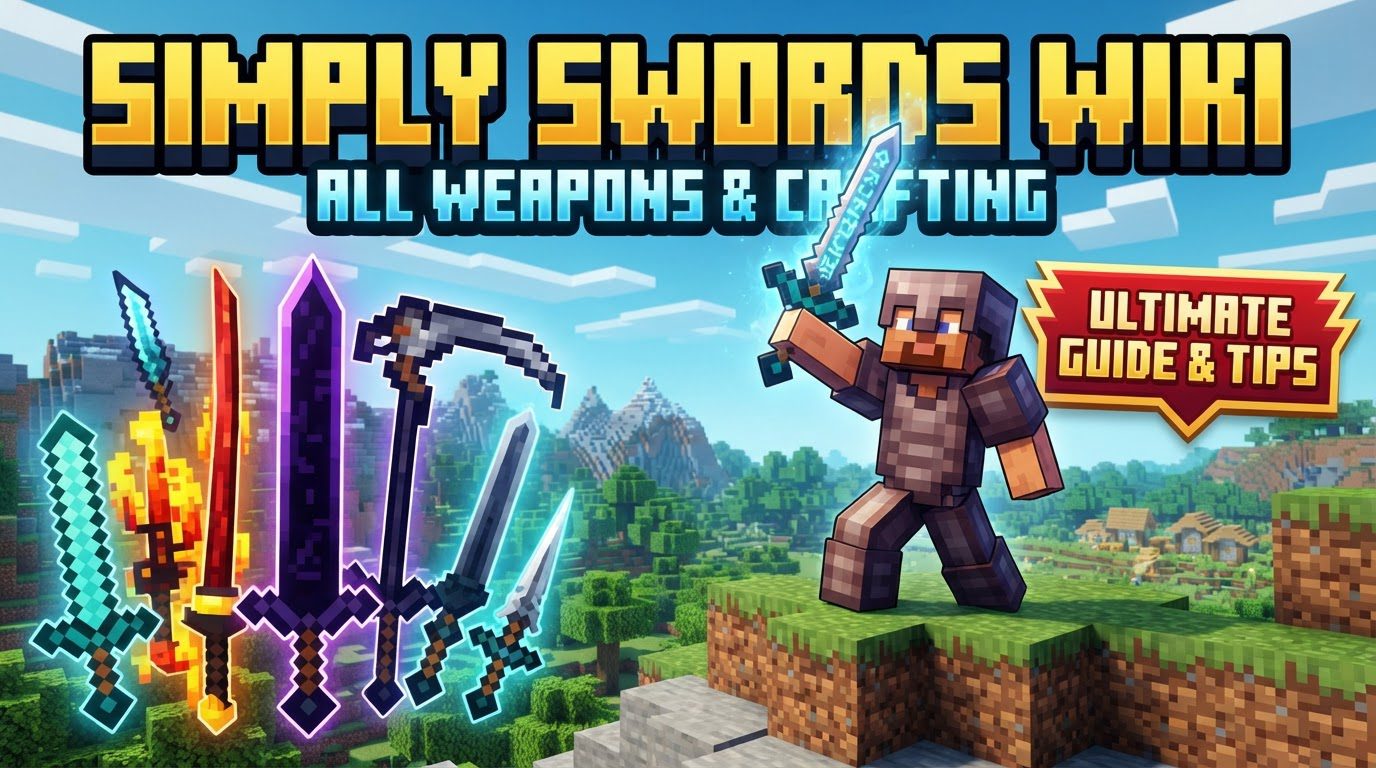 A Minecraft player in full armor, wielding a large, glowing runic greataxe in a dynamic combat pose against a backdrop of a dungeon.