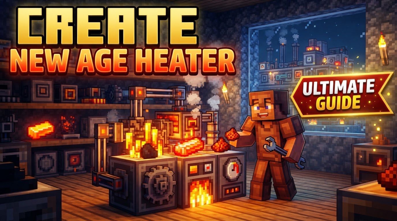 A complex industrial base in Minecraft with glowing nuclear reactors, steam rising from boilers, and intricate networks of pipes and machinery under a clear daytime sky.