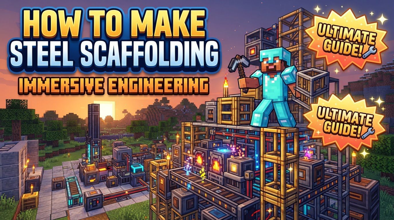 A grand industrial complex featuring tall towers and intricate machinery, all framed and supported by extensive Steel Scaffolding.