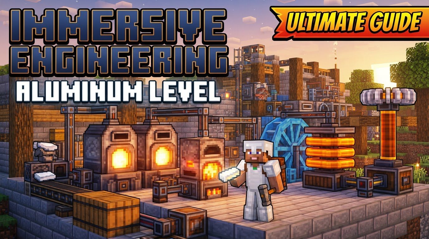 A miner stands in a subterranean cavern, surrounded by glowing Bauxite Ore veins, holding an Engineer's Hammer.