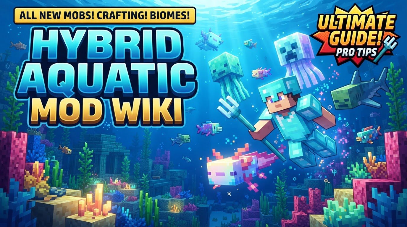 A player in a diving suit explores a vibrant coral reef teeming with various new fish species, while a large shark lurks in the distance.