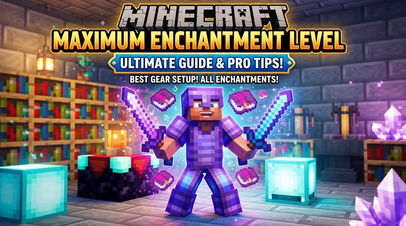 A fully set up enchanting room with 15 bookshelves surrounding an enchanting table, ready for use.