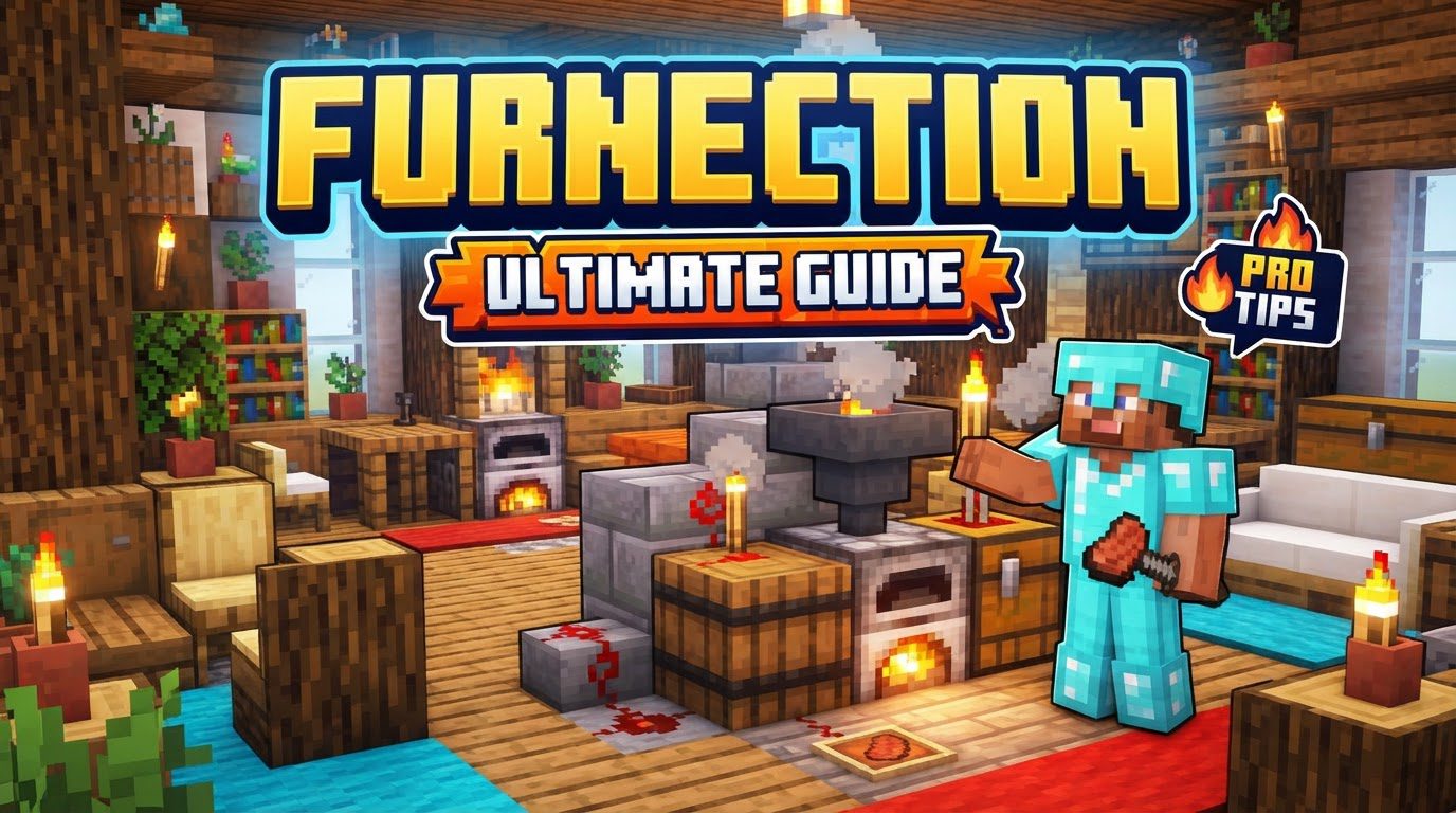 A complex array of furnaces connected by hoppers and chests, with redstone dust running along a wall, suggesting an automated smelting system in Minecraft.