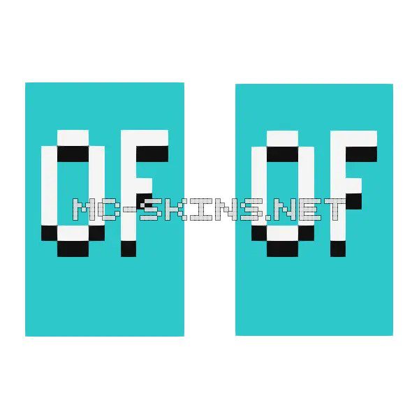Turquoise OptiFine Letters